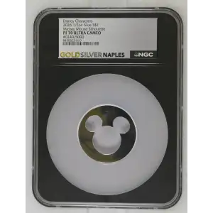 2026 - 0.5oz Mickey Mouse Silhouette Silver Coin - Niue S$1 - NGC PF70 UC (D-3)