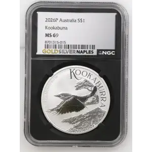 2026P - 1oz Kookaburra Silver Coin - Australia S$1 - NGC MS69 (S18A-B21)