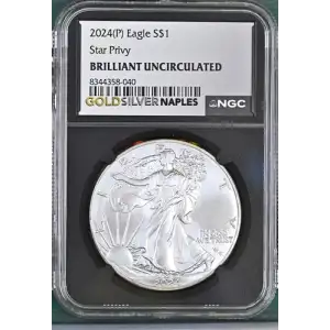 2024(P) - 1oz Silver Eagle S$1 Star Privy NGC BRILLIANT UNCIRCULATED (D10-B33)