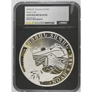1Kilo Noah's Ark Silver Coin - Armenia S10KD -