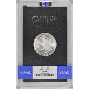 1882(CC) - 0.77oz Morgan Silver Dollar - GSA Hoard NGC MS64 (D-8)