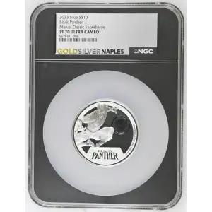 Marvel: Classic Superheroes 2023 3oz Niue S$10 Black Panther PF70 (D-3)