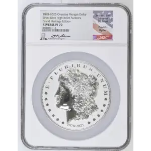 1878-2025 Overzize Morgan Dollar Silver Ultra High Relief Grand Heritage Edition