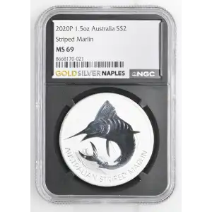 2020P 1.5oz Australia S$2 Striped Marlin MS 69/MS 9.9 (S12B-B1)