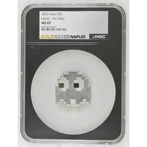 2022 Niue S$2 Ghost - Pac-Man MS69 (OB-70)