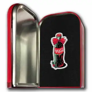 2025 - Coca Cola Happy Holidays Bottle - 1oz Silver Coin - S$2 (D-2)