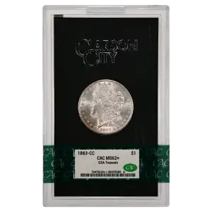 1883(CC) - 0.77oz Morgan Silver Dollar - GSA Treasure CAC MS62+ (D-8)