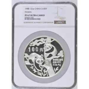 1988 12oz CHina S100Y Panda PF67 UC (D-7)