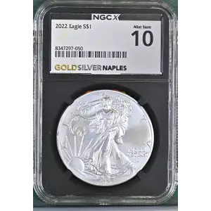 2022 - 1oz Silver Eagle S$1 NGC MS70 (D10-B31)