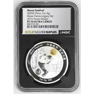 2025Z China 1oz - Moon Festival 2015 Panda Legacy Design - NGC PF70 UC (S12B-B2)