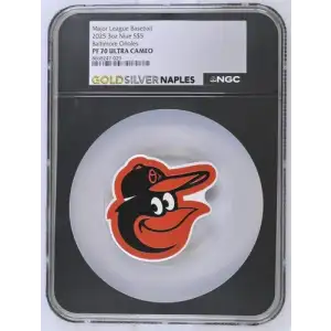 Major League Baseball 2025 3oz Niue S$5 Baltimore Orioles PF70 (D-3)