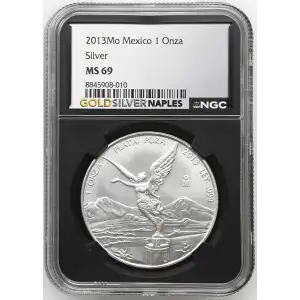 2013Mo - Mexico 1 Onza Silver Libertad - MS69 (S18A-B1)