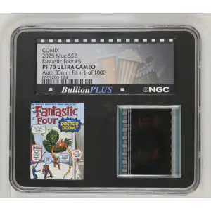 2025 Niue S$2 - 1oz Silver Fantastic Four #5 and 35mm Film Set - PF70 UC (D-3)