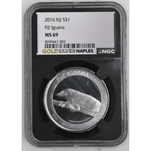 2016 Fiji S$1 Fiji Iguana MS69