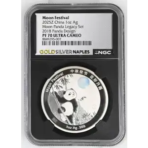 2025Z China 1oz - Moon Festival 2018 Panda Legacy Design - NGC PF70 UC (S12B-B2)