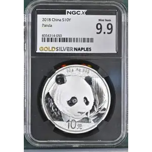 2018 1oz China S10Y Panda MS 9.9 (S19A-B16)