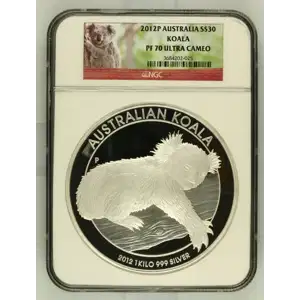 2012 P - 1Kilo Koala Silver Coin - Australia $30 NGC PF-70 (2)