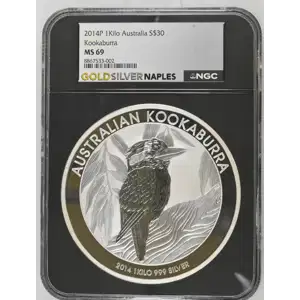 1Kilo Kookaburra Silver Coin - Australia $30 - (2)