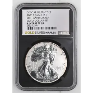 2006 P 20TH ANNIVERSARY SILVER DOLLAR SET OFFICIAL US MINT SET (2)
