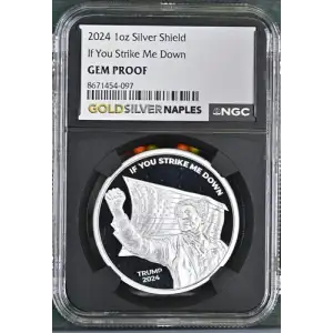 2024 - 1oz Silver Shield - If You Strike Me Down - NGC GEM PROOF (S12B-B17)