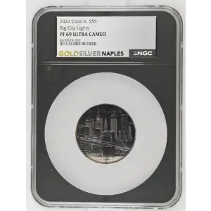 2022 1oz Cook Is. S$5 Big City Lights PF69 (D-2)
