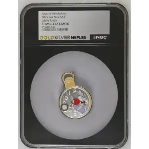 2025 Alice in Wonderland - 2oz Silver White Rabbit - Niue S$3 - NGC PF69 (D-3)