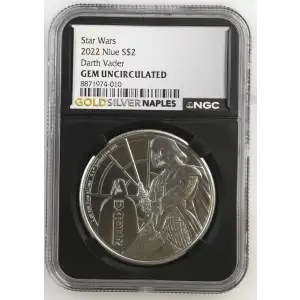 2022 - 1oz Darth Vader Silver Coin - Niue $2 - NGC GEM UNC. (S14-B12)