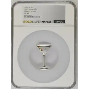 2023 A Sip of Art - 10g Silver Martini Cocktail - Samoa S$1 - NGC PL69 (D-3)