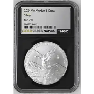 2024Mo - 1 Onza Libertad Silver Coin - Mexico - NGC MS70 (S14-B19)