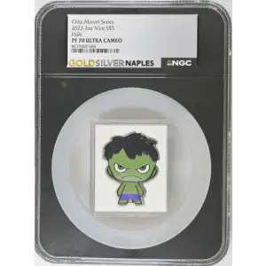 Chibi Marvel Series 2023 2oz Niue S$5 Hulk PF70 Ultra Cameo (OB-63) (2)