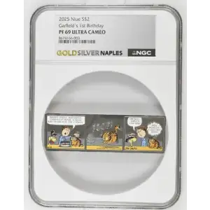 2025 1oz Niue S$2 Garfield's 1st Birthday PF69 (D2)