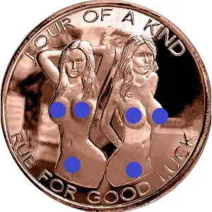 1 Oz Copper Round Four Of A Kind-HLM