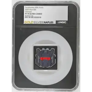 Transformers 40th Anniv. 2025 1oz Niue S$2 Grimlock PF70 (OB-15) (2)