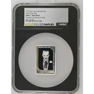 DC Comic Art Trading Coin 2025 Niue S$2 Joker - Alex Ross (OB-191)