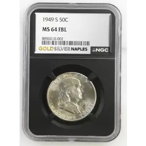 1949(S) - 0.3617oz Silver Franklin Half Dollar - NGC MS64 FBL (S13B-B15)