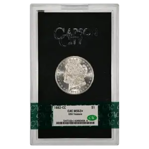 1882(CC) - 0.77oz Morgan Silver Dollar - GSA Treasure CAC MS63+ (D-8)