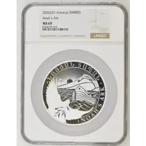 2026LEV Armenia S5000D 10oz Noah's Ark MS69 (OB-143)
