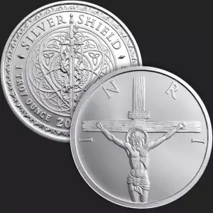 1 oz Silver GSM Jesus Crucifixion Silver Shield (3)