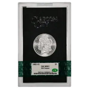 1882(CC) - 0.77oz Morgan Silver Dollar - GSA Treasure CAC MS61 (D-8)