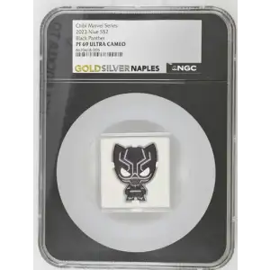 2023 1oz Niue S$2 Chibi Black Panther PF69 (OB-59)