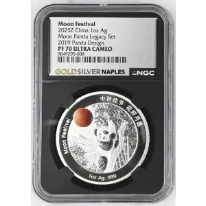 2025Z China 1oz - Moon Festival 2019 Panda Legacy Design - NGC PF70 UC (S12B-B2)
