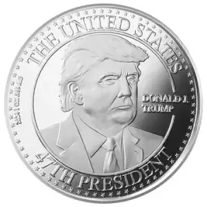 1oz - 2024 Trump 47th US President HANDS UP VICTORY - Silver Round (SF3-B1) (3)