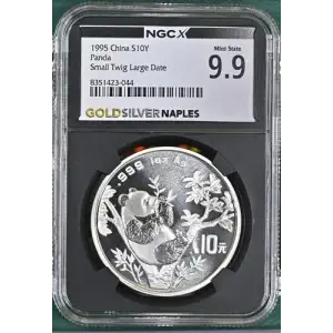1995 China S10Y Panda Small- NGC-  Twig Large Date MS69