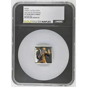 2025 1oz Niue Silver Han Solo and Chewbacca PF70 (OB-151)