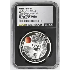 2025Z China 1oz - Moon Festival 2019 Panda Legacy Design - NGC PF70 UC (S12B-B2)