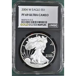 2004(W) - 1oz Silver Eagle S$1 NGC PF69 UC (D11-B5)