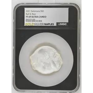 2021 1oz Solomons S$2 Bull & Bear PF69 UC (D-2)