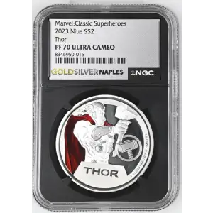Marvel: Classic Superheroes 2023 1oz Niue S$2 Thor PF70 UC (D-3)
