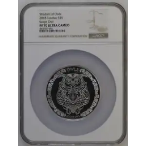 2018 Tokelau S$5 Scops Owl PF70 (OB-143)