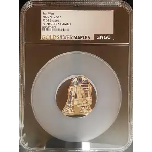 2025 Niue S$2 Star Wars R2D2 Shaped PF70 (OB-18) (2)